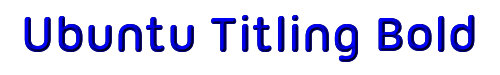 Ubuntu Titling Bold 