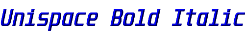 Unispace Bold Italic 