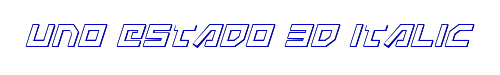 Uno Estado 3D Italic 