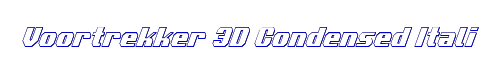 Voortrekker 3D Condensed Italic 
