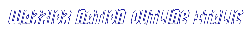 Warrior Nation Outline Italic 