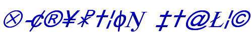 X-Cryption Italic 