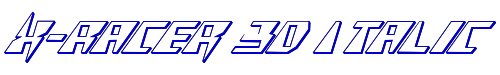 X-Racer 3D Italic 