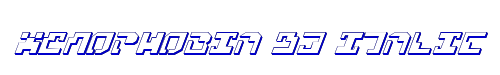 Xenophobia 3D Italic 