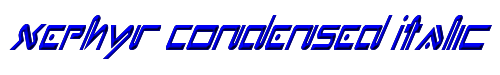 Xephyr Condensed Italic 