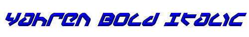 Yahren Bold Italic 