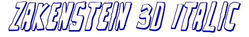 Zakenstein 3D Italic 