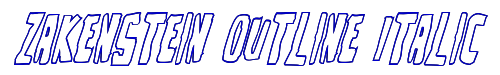 Zakenstein Outline Italic 