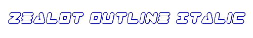 Zealot Outline Italic 