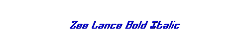 Zee Lance Bold Italic 