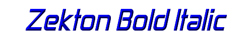 Zekton Bold Italic 