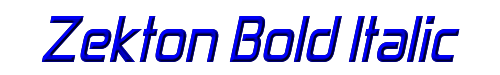 Zekton Bold Italic 