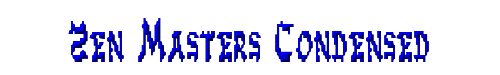 Zen Masters Condensed 