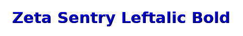 Zeta Sentry Leftalic Bold 