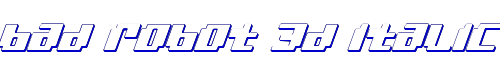 bad robot 3d italic 