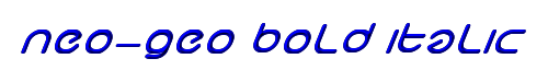 neo-geo bold italic 