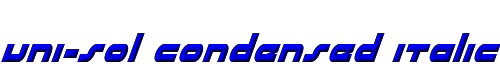 uni-sol condensed italic 