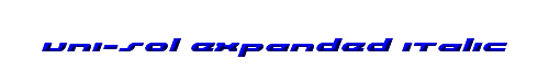uni-sol expanded italic 