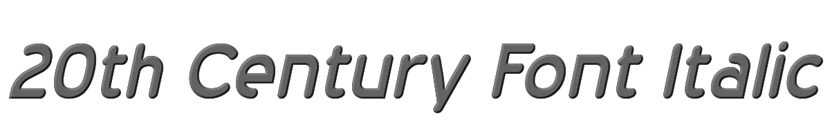20th Century Font Italic 