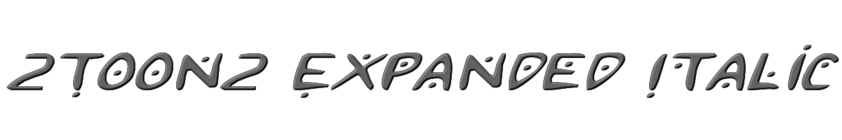 2Toon2 Expanded Italic 