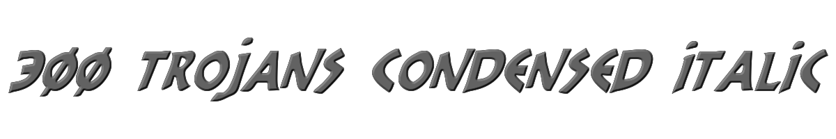 300 Trojans Condensed Italic 