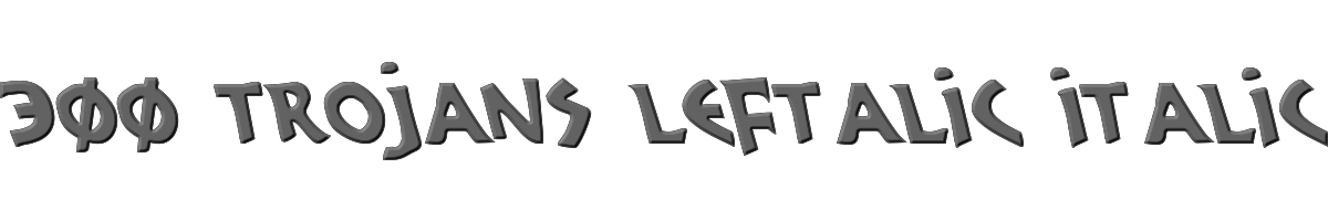 300 Trojans Leftalic Italic 