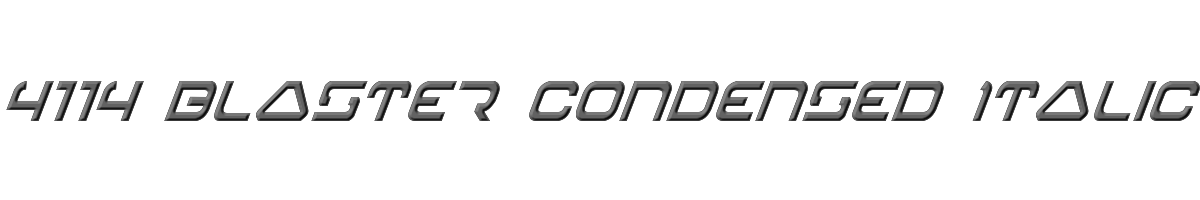 4114 Blaster Condensed Italic 