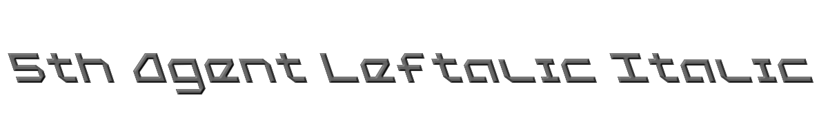 5th Agent Leftalic Italic 