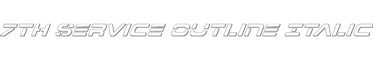 7th Service Outline Italic 