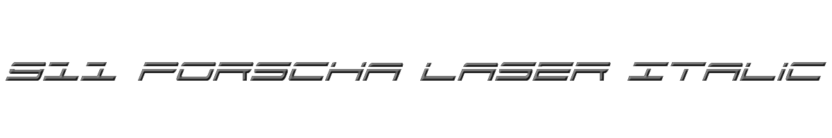 911 Porscha Laser Italic 