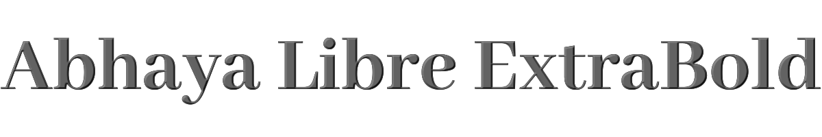 Abhaya Libre ExtraBold 