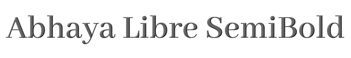 Abhaya Libre SemiBold 