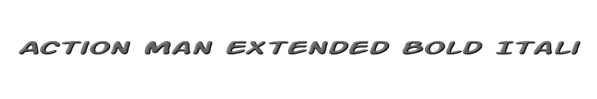 Action Man Extended Bold Italic 