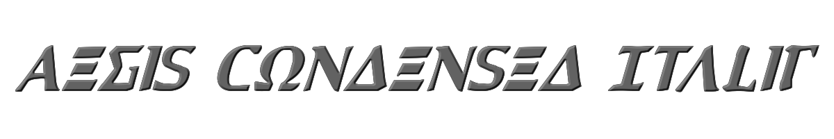 Aegis Condensed Italic 
