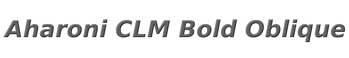 Aharoni CLM Bold Oblique 