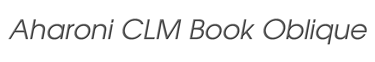 Aharoni CLM Book Oblique 