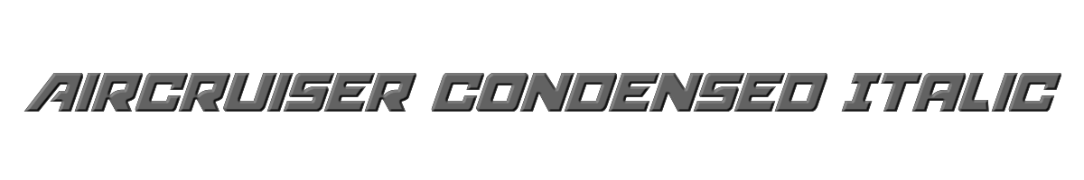 Aircruiser Condensed Italic 