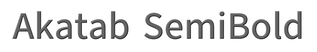Akatab SemiBold 