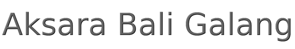 Aksara Bali Galang 