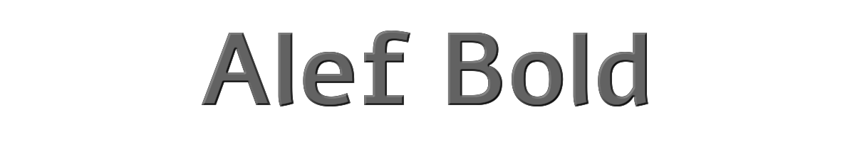 Alef Bold 