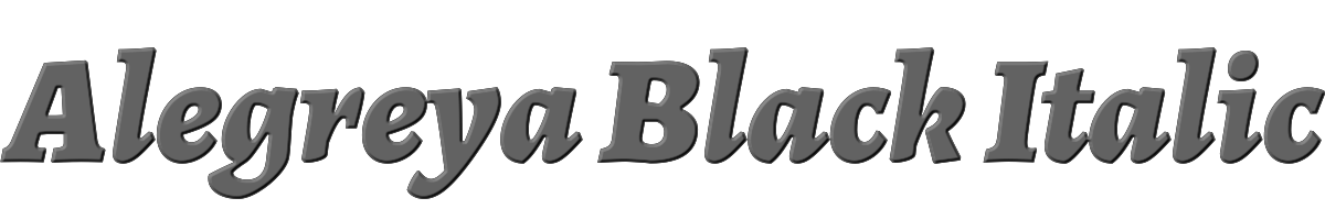 Alegreya Black Italic 