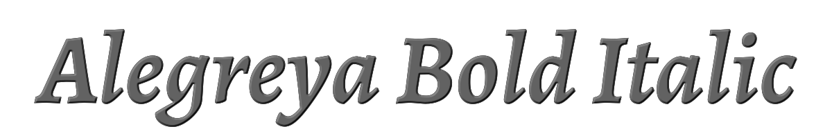 Alegreya Bold Italic 