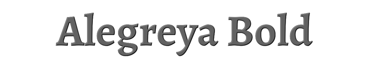 Alegreya Bold 