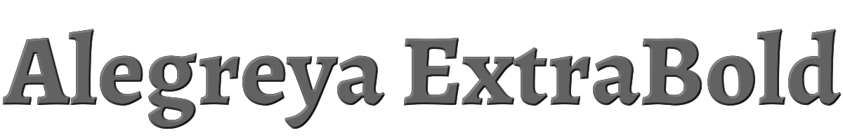 Alegreya ExtraBold 