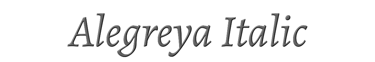 Alegreya Italic 