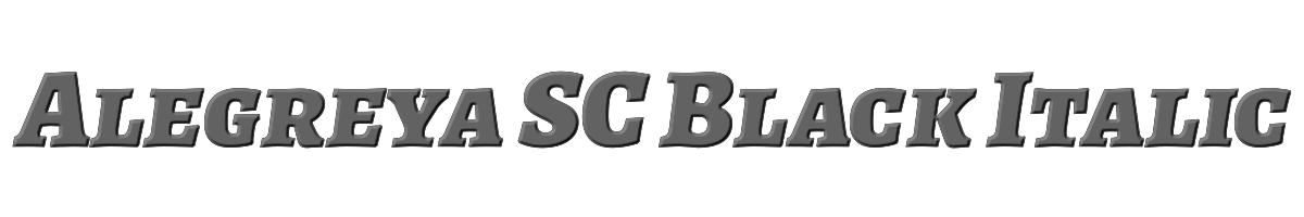 Alegreya SC Black Italic 