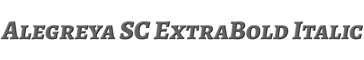 Alegreya SC ExtraBold Italic 