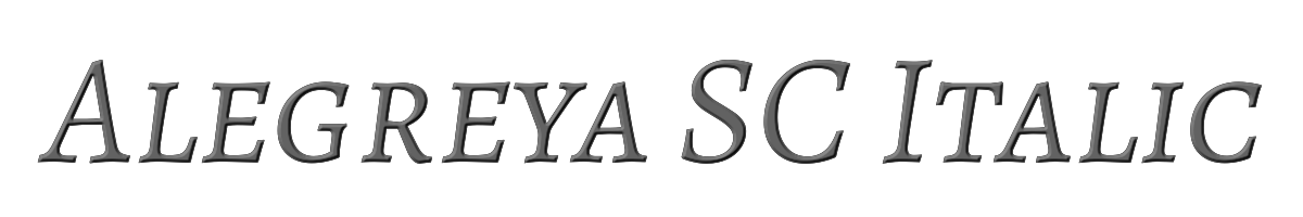 Alegreya SC Italic 