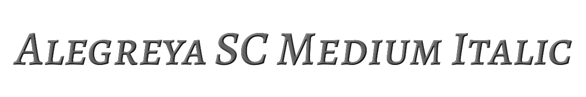 Alegreya SC Medium Italic 
