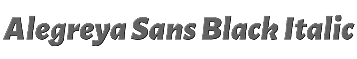 Alegreya Sans Black Italic 